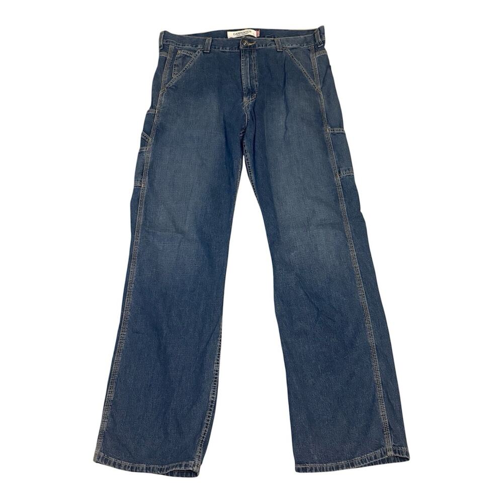 Levi's Carpenter Jeans Men's 36x34 Loose Straight Dark Wash Cargo Utility Denim